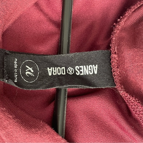 Agnes&Dora Tiered Tank, burgundy color, XL - Picture 3 of 4